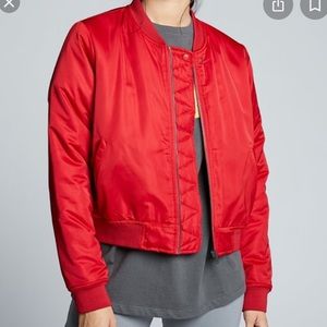Eggie red bomber jacket